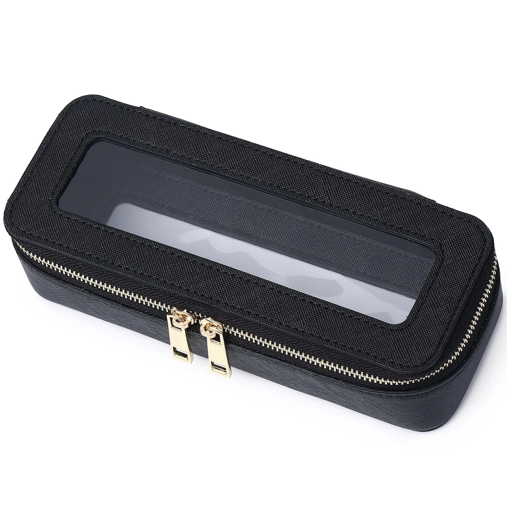 Pinkmik SLIM B/Black Makeup Brush Case - Compact & Travel-Friendly Cosmetic Organizer - main product image
