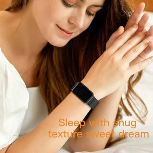 CUNUJIX 5 Pack Stretchy Watch Bands Compatible with Samsung Galaxy Fit 3 | Loop Nylon Elastic Fabric Strap for Samsung Galaxy Fit 3 SM-R390 thumbnail 6