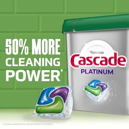 Cascade Platinum Dishwasher Pods Fresh Scent 71 Count (2.81 lb / 1.27 kg) | Powerful Cleaning with Dawn & Enzymes thumbnail 4