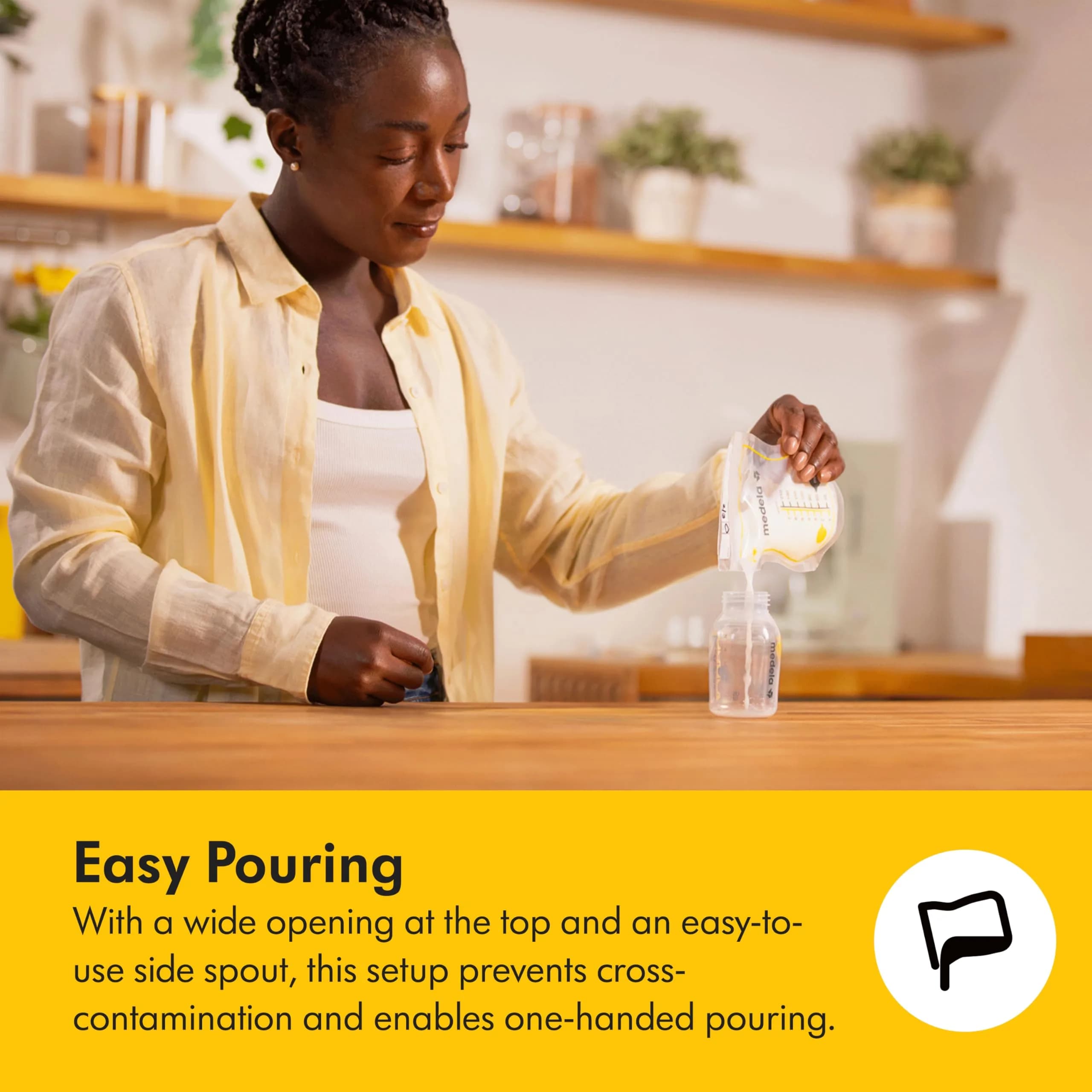 Medela Easy Pour Breastmilk Storage Bags (7oz/210ml, 50 Count) | Leakproof Protection for Indian Mothers - view 6
