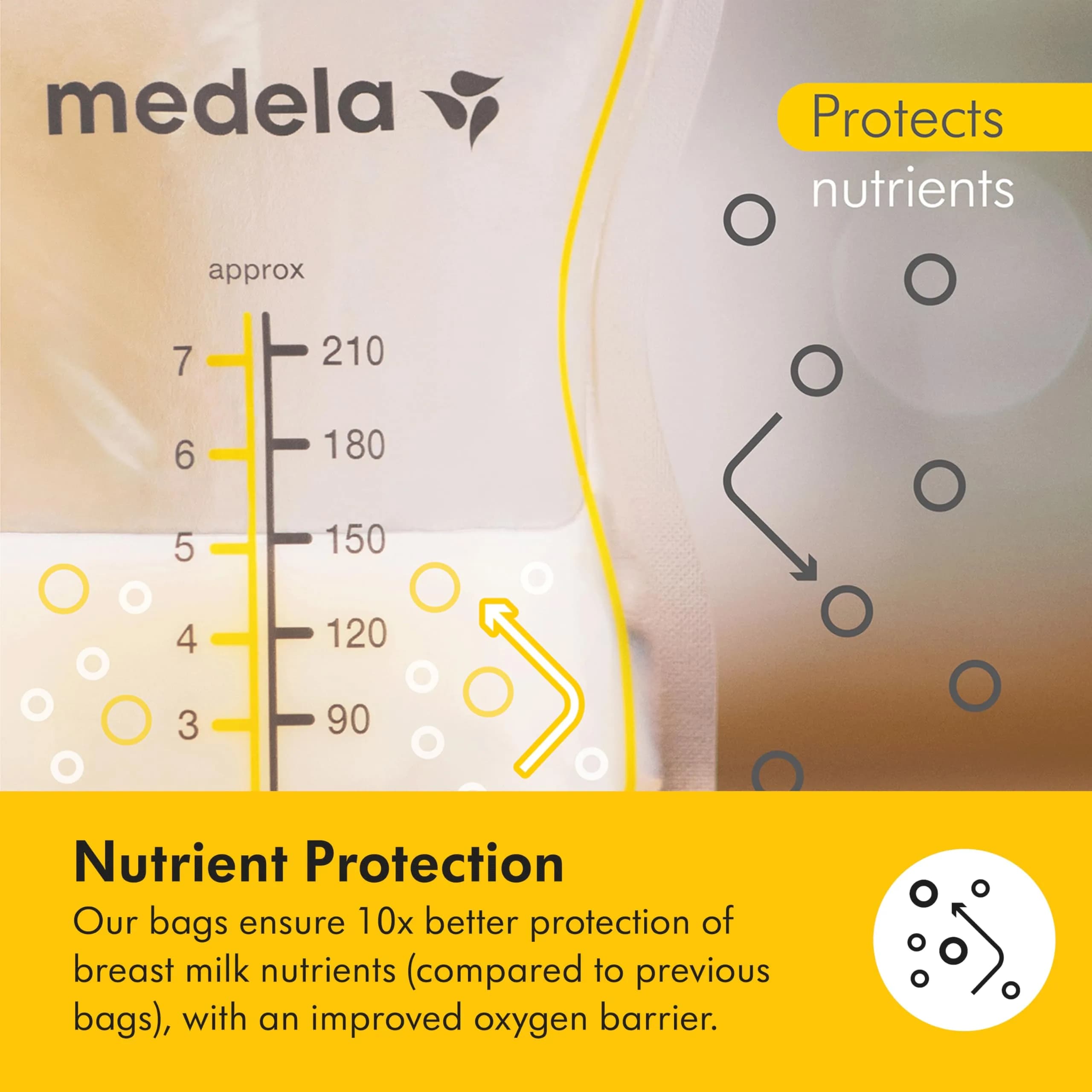 Medela Easy Pour Breastmilk Storage Bags (7oz/210ml, 50 Count) | Leakproof Protection for Indian Mothers - view 8