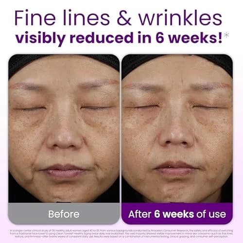 CLEAN SKIN CLUB Healthy Aging Clean Towels XL 50 Count | Clinically Shown to Reduce Fine Lines & Wrinkles thumbnail 2