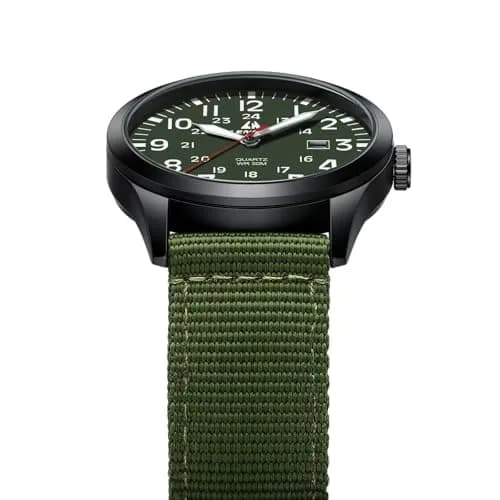 LN LENQIN Mens Military Sport Analog Quartz Watch 42mm Waterproof 3ATM | Stylish Tactical Timepiece for Men thumbnail 4