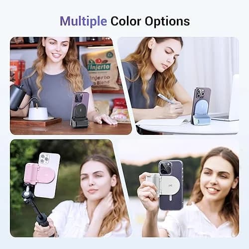 JJC 67mm Magnetic Filter Mount + Snap Grip Set for iPhone 16/15/14 Pro/Pro Max/Plus | Universal Phone Lens Adapter with Cold Shoe & 1/4" Mount thumbnail 9
