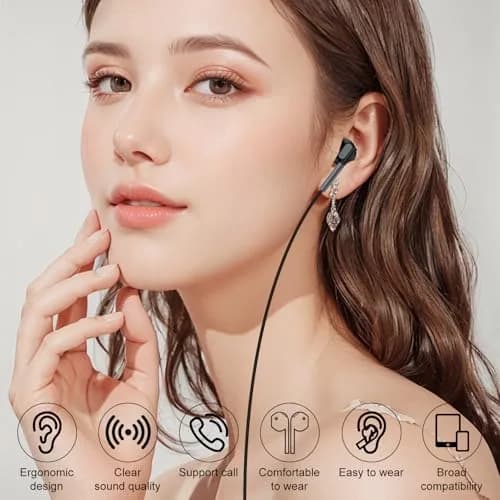 VIFIGEN USB C Wired Earbuds with Microphone | HiFi Stereo Sound, Noise Isolation, 1.2m (4ft) Cable thumbnail 4