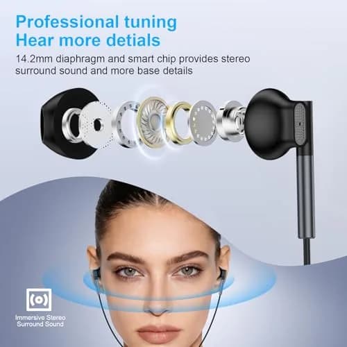 VIFIGEN USB C Wired Earbuds with Microphone | HiFi Stereo Sound, Noise Isolation, 1.2m (4ft) Cable thumbnail 9