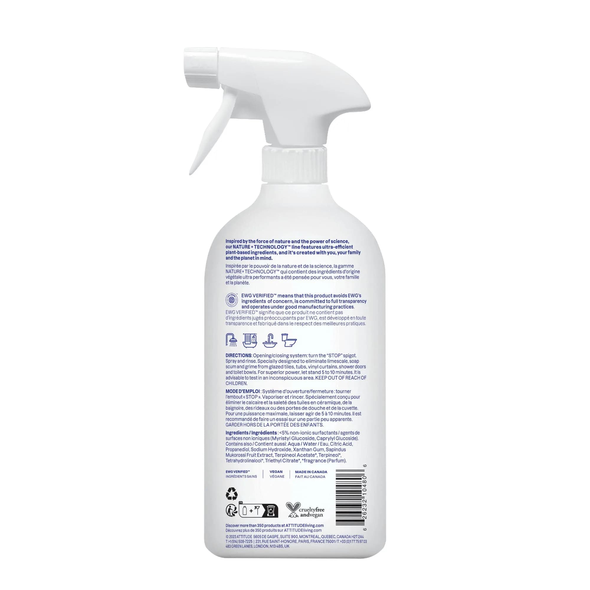 ATTITUDE Bathroom Cleaner Spray 2400ml (81.3 Fl Oz) Pack of 3 | EWG Verified Plant-Based Formula - view 7