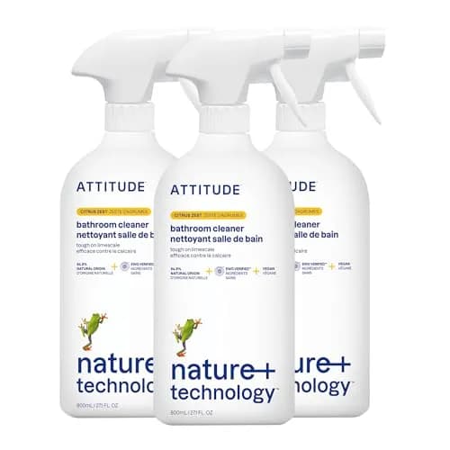 ATTITUDE Bathroom Cleaner Spray 2400ml (81.3 Fl Oz) Pack of 3 | EWG Verified Plant-Based Formula thumbnail 1