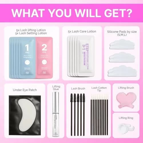 CLIONE PRIME Korean Lash Lift Kit - Eyelash Perm Kit for Eyebrow Lamination & Natural Curl | 5ml Glue, 3 Sizes Rods thumbnail 8