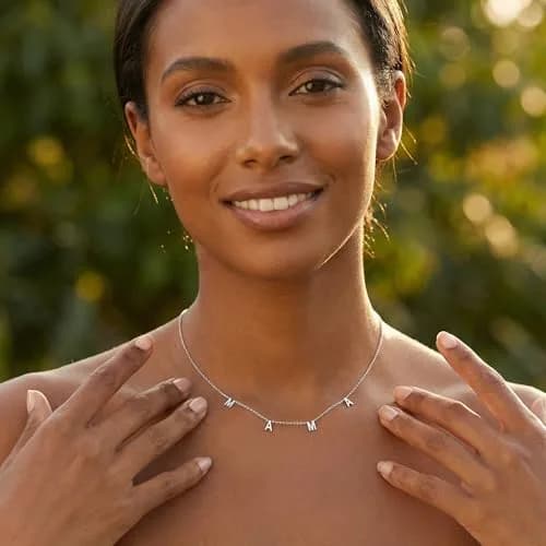 Eaciy Mothers Day Necklace for Women | Mama Pendant in Stainless Steel, 16" + 2" Extender thumbnail 4