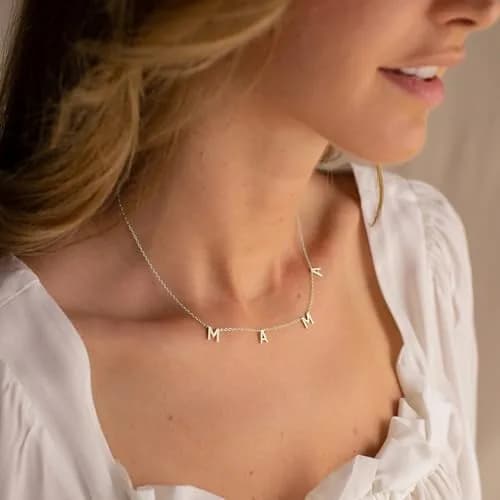 Eaciy Mothers Day Necklace for Women | Mama Pendant in Stainless Steel, 16" + 2" Extender thumbnail 3