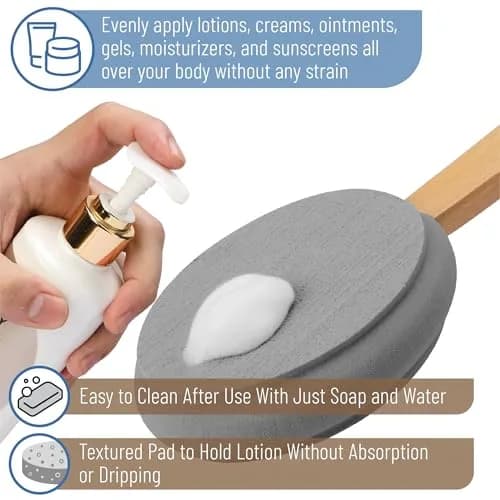 Slick Solutions 17 Inch Lotion Applicator - Gray, 1 Pack | Effortless Back & Body Application thumbnail 4