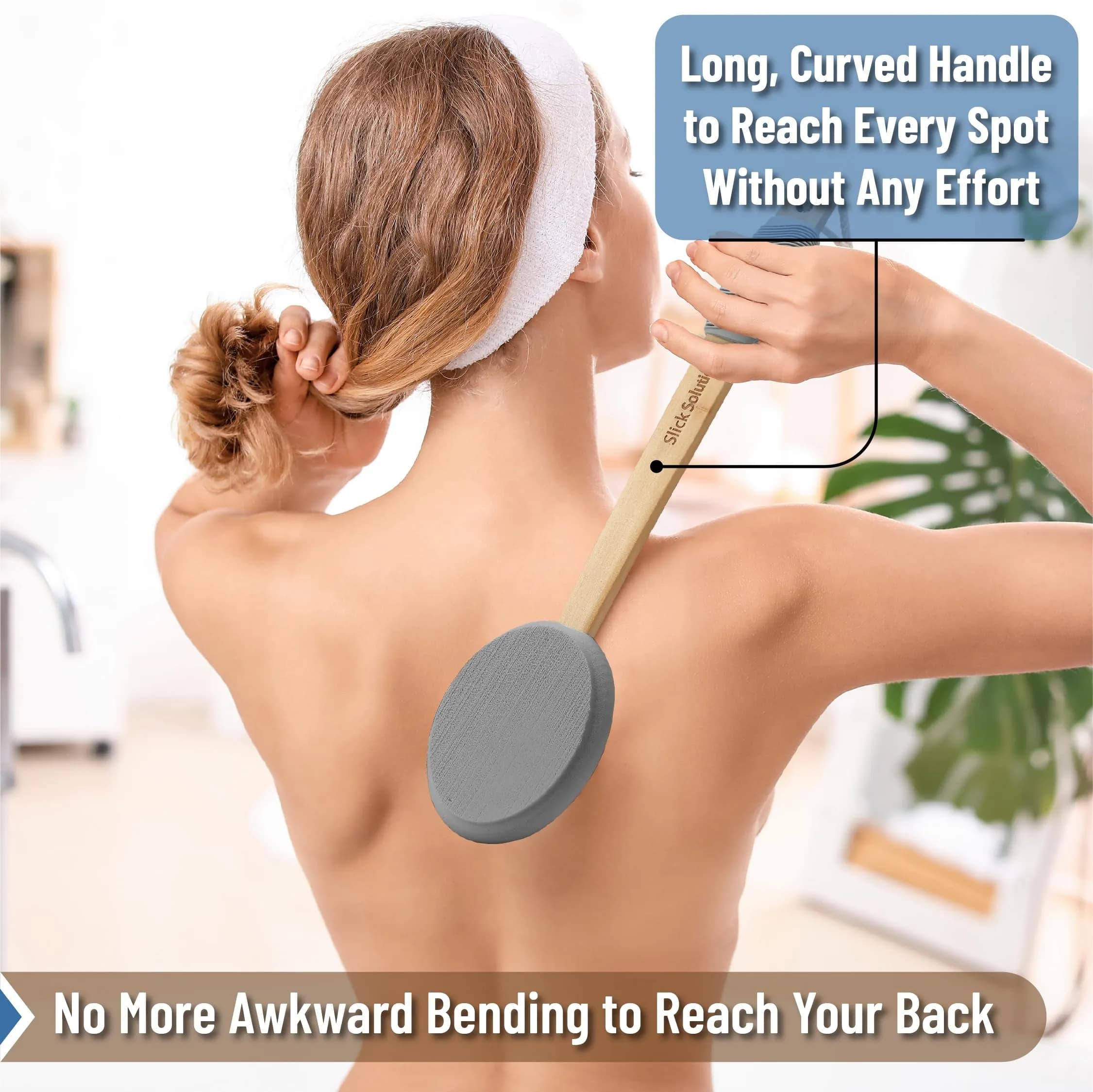 Slick Solutions 17 Inch Lotion Applicator - Gray, 1 Pack | Effortless Back & Body Application - view 3