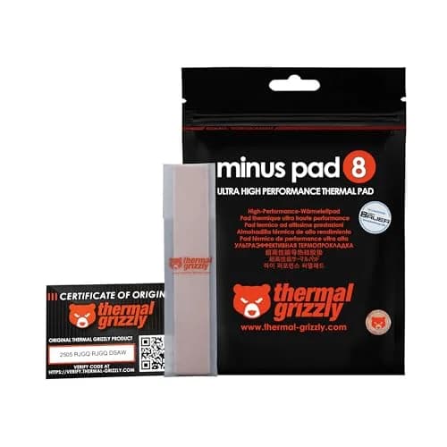Thermal Grizzly Minus Pad 8 120x20x1.5mm (2 Pack) | High Thermal Conductivity & Compressibility for GPUs & SSDs thumbnail 7