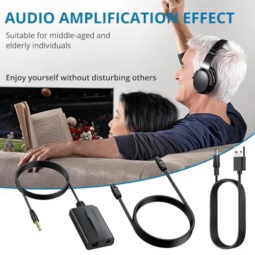 AUTOUTLET Optical to 3.5mm Converter | 192kHz/24-bit DAC | PCM Audio Output | Black thumbnail 7