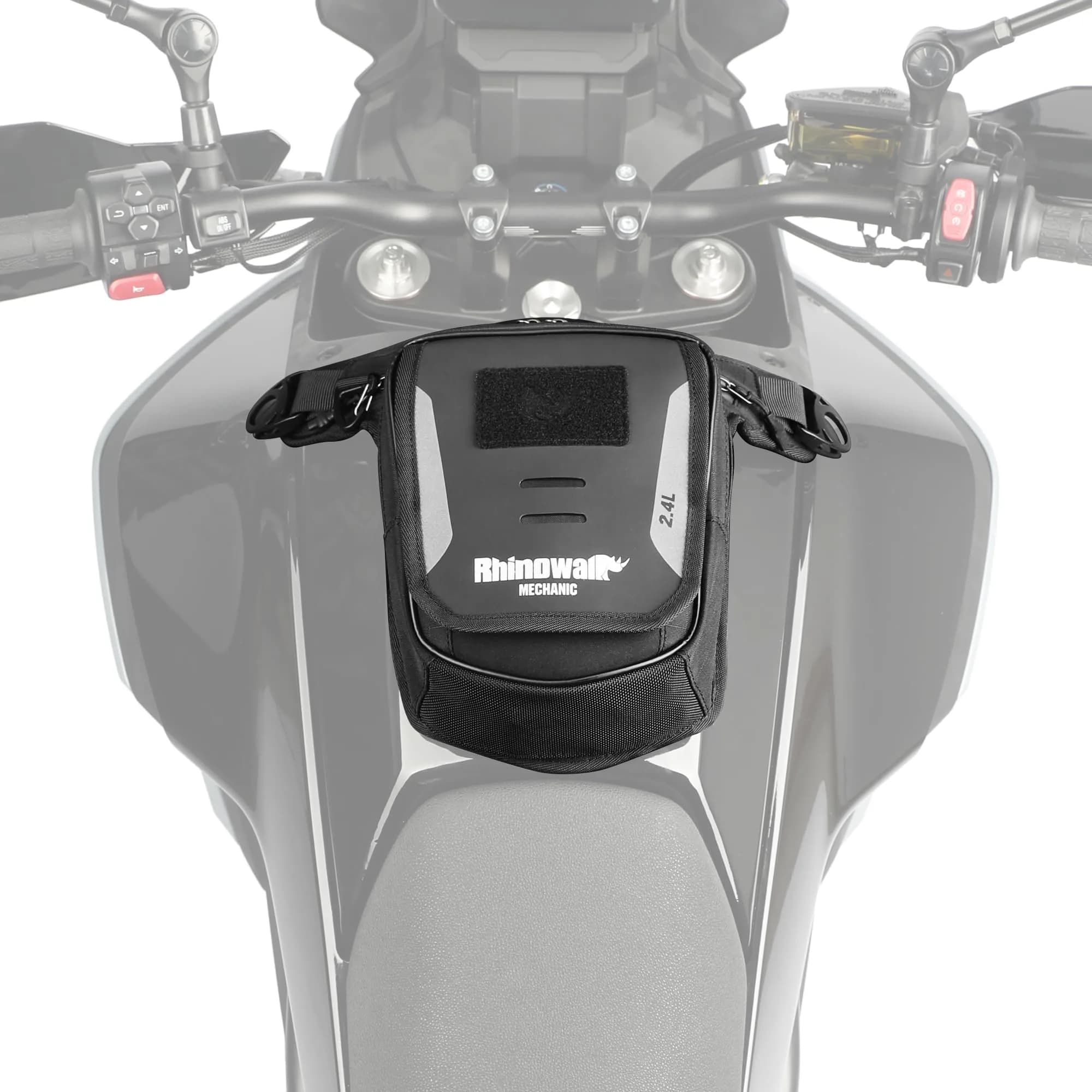 Rhinowalk Motorcycle Fuel Tank Bag, Magnetic Quick Release, Black, One Size | Multifunctional Leg & Waist Bag - main product image