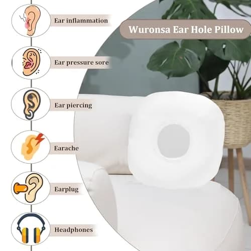 Wuronsa Cooling Silk Ear Pillow with Hole | 23cm (9") x 8.9cm (3.5") thumbnail 5