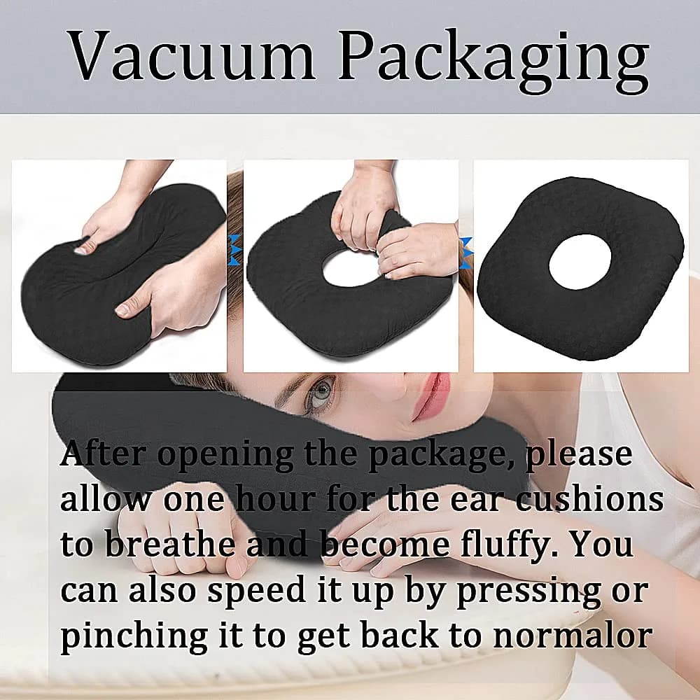 Wuronsa Cooling Ear Piercing Pillow with Hole | 23cm (9")L x 8.9cm (3.5")W - view 6
