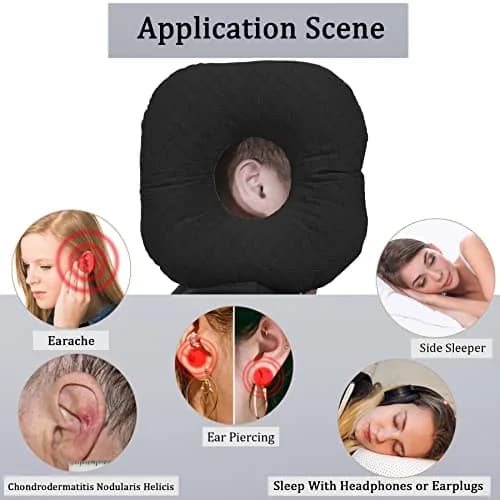 Wuronsa Cooling Ear Piercing Pillow with Hole | 23cm (9")L x 8.9cm (3.5")W thumbnail 2