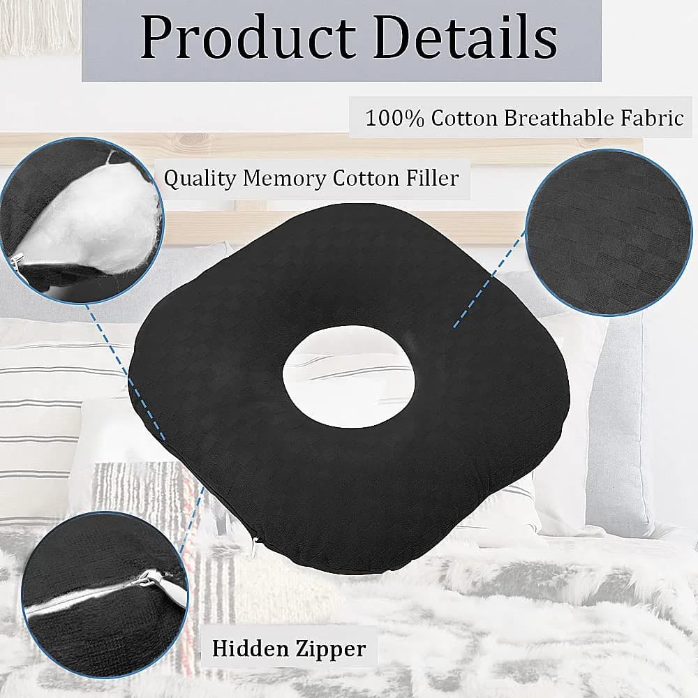 Wuronsa Cooling Ear Piercing Pillow with Hole | 23cm (9")L x 8.9cm (3.5")W - view 4