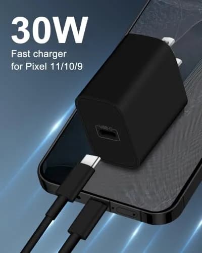 ARCCRA 30W USB C Fast Charger for Google Pixel 11/11 Pro XL/Fold/10/9/8/7/6 Pro XL | 6FT USB C Cable thumbnail 2