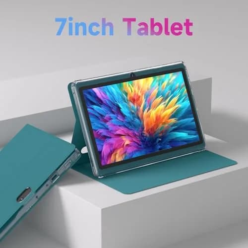 HOTTABLET 7-Inch Android 14 Tablet with Case, 8GB RAM (3+5GB Expand) + 32GB ROM, IPS Screen, Dual Camera, WiFi (Navy) thumbnail 2