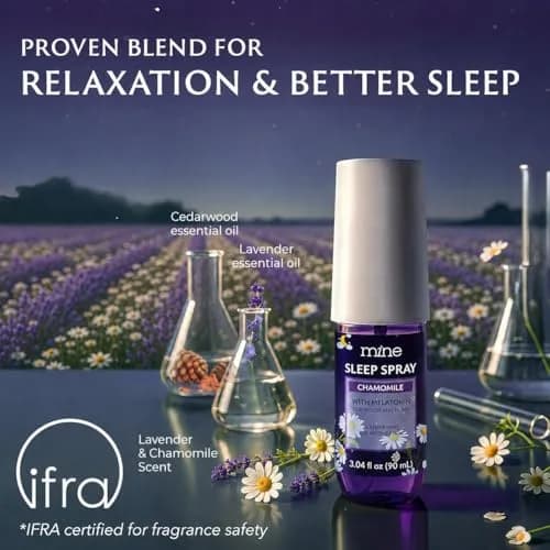 Mine Chamomile & Lavender Sleep Spray 90ml (3.04 fl oz) | Natural Essential Oils for Deep Sleep thumbnail 6