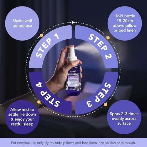 Mine Chamomile & Lavender Sleep Spray 90ml (3.04 fl oz) | Natural Essential Oils for Deep Sleep thumbnail 9