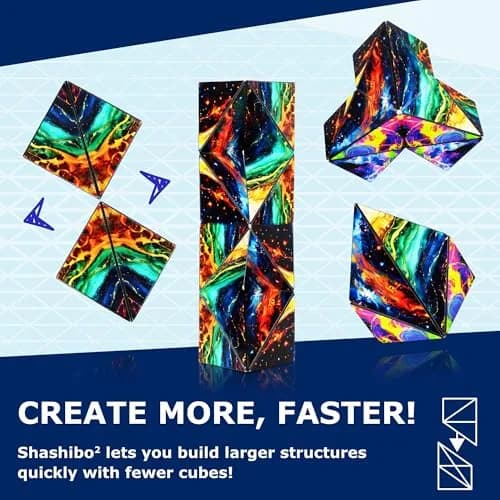 Shashibo ICOSA XL Infinity Magnetic Puzzle Toy 9.6cm (3.8in) | Advanced STEM/STEAM Fidget Toy thumbnail 6