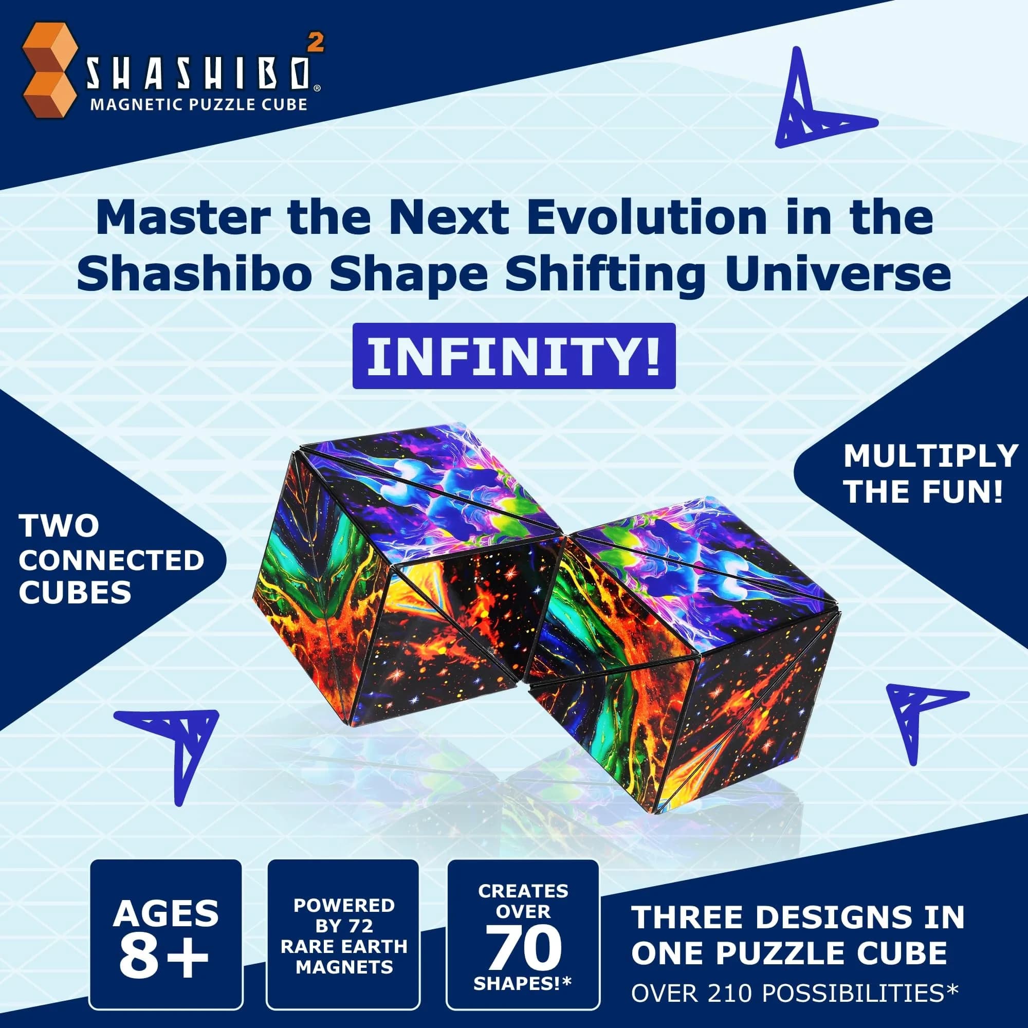 Shashibo ICOSA XL Infinity Magnetic Puzzle Toy 9.6cm (3.8in) | Advanced STEM/STEAM Fidget Toy - view 2