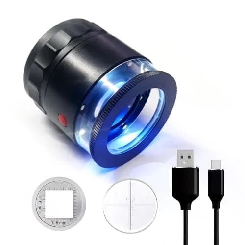 Koparneed 10x Jewelers Loupe Rechargeable with UV & LED Lights | Adjustable Focus for Gemstones & Jewelry Inspection thumbnail 1