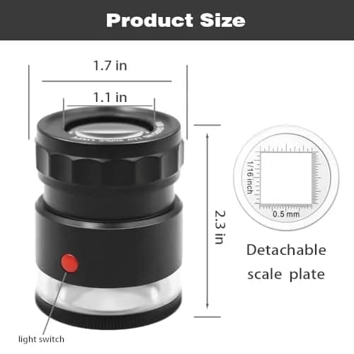 Koparneed 10x Jewelers Loupe Rechargeable with UV & LED Lights | Adjustable Focus for Gemstones & Jewelry Inspection thumbnail 7