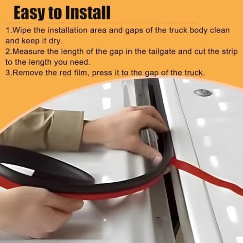 Nayotaa Tonneau Cover Seal Strip - 24.9Ft Truck Tailgate Seal Kit | Rubber Weather Stripping for Pickup Trucks & Camper Shells thumbnail 4