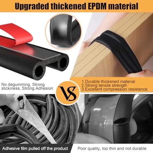 Nayotaa Tonneau Cover Seal Strip - 24.9Ft Truck Tailgate Seal Kit | Rubber Weather Stripping for Pickup Trucks & Camper Shells thumbnail 5