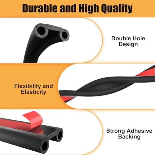 Nayotaa Tonneau Cover Seal Strip - 24.9Ft Truck Tailgate Seal Kit | Rubber Weather Stripping for Pickup Trucks & Camper Shells thumbnail 7