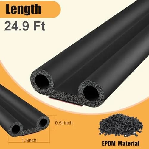Nayotaa Tonneau Cover Seal Strip - 24.9Ft Truck Tailgate Seal Kit | Rubber Weather Stripping for Pickup Trucks & Camper Shells thumbnail 8