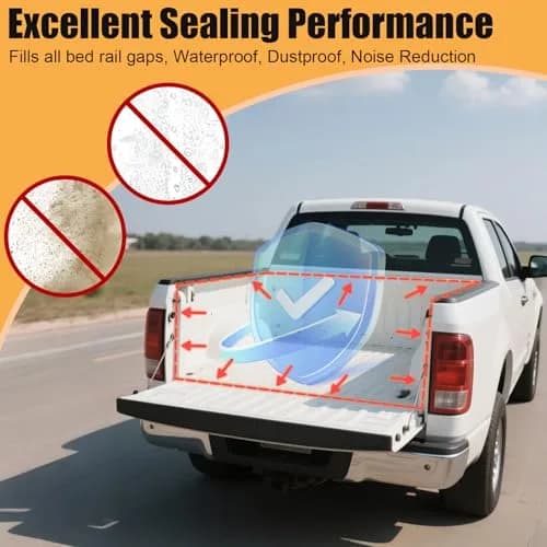 Nayotaa Tonneau Cover Seal Strip - 24.9Ft Truck Tailgate Seal Kit | Rubber Weather Stripping for Pickup Trucks & Camper Shells thumbnail 2