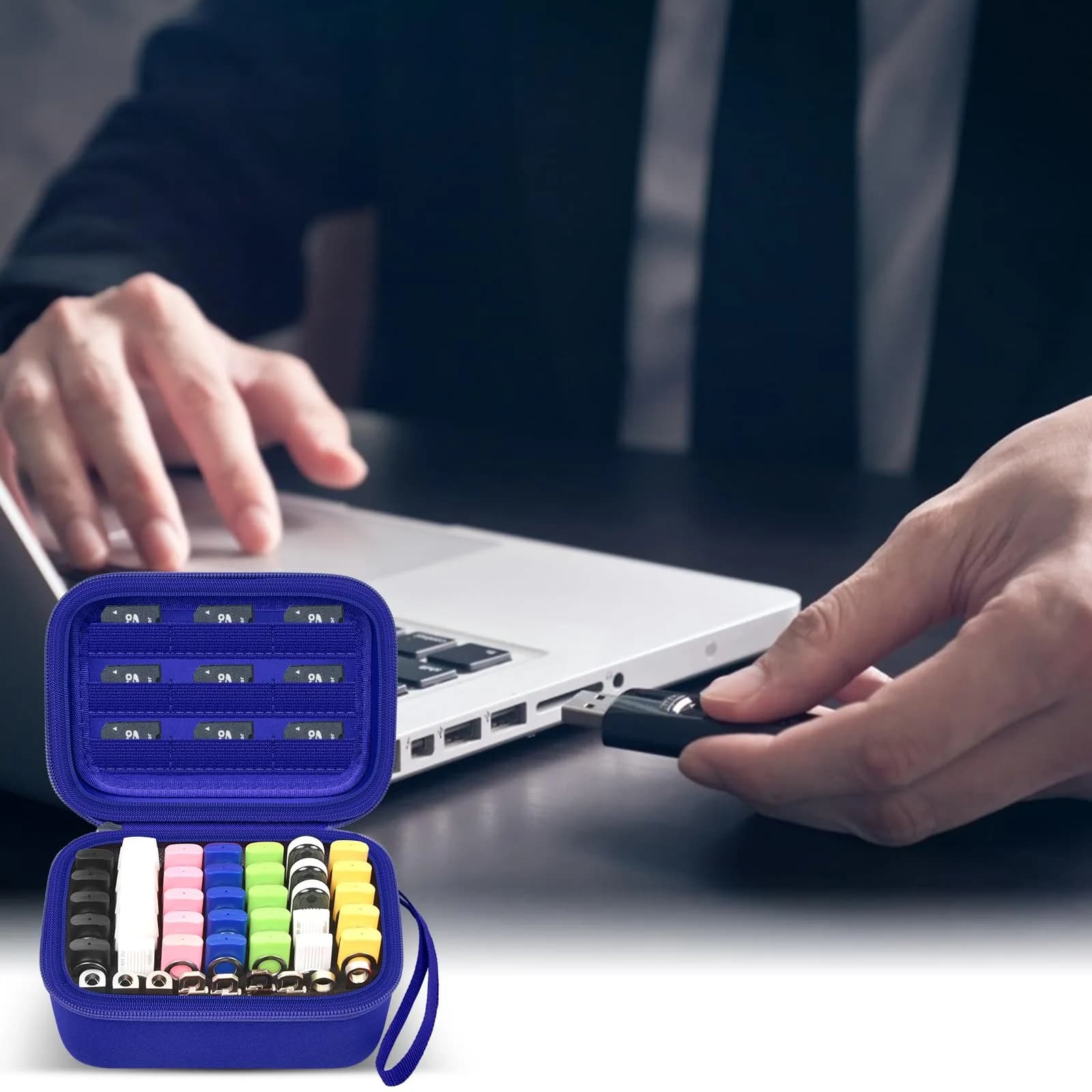 Comecase USB Flash Drive Case, Holds 44 USB Drives and 9 SD Cards | Organized Storage for Digital Devices - view 6