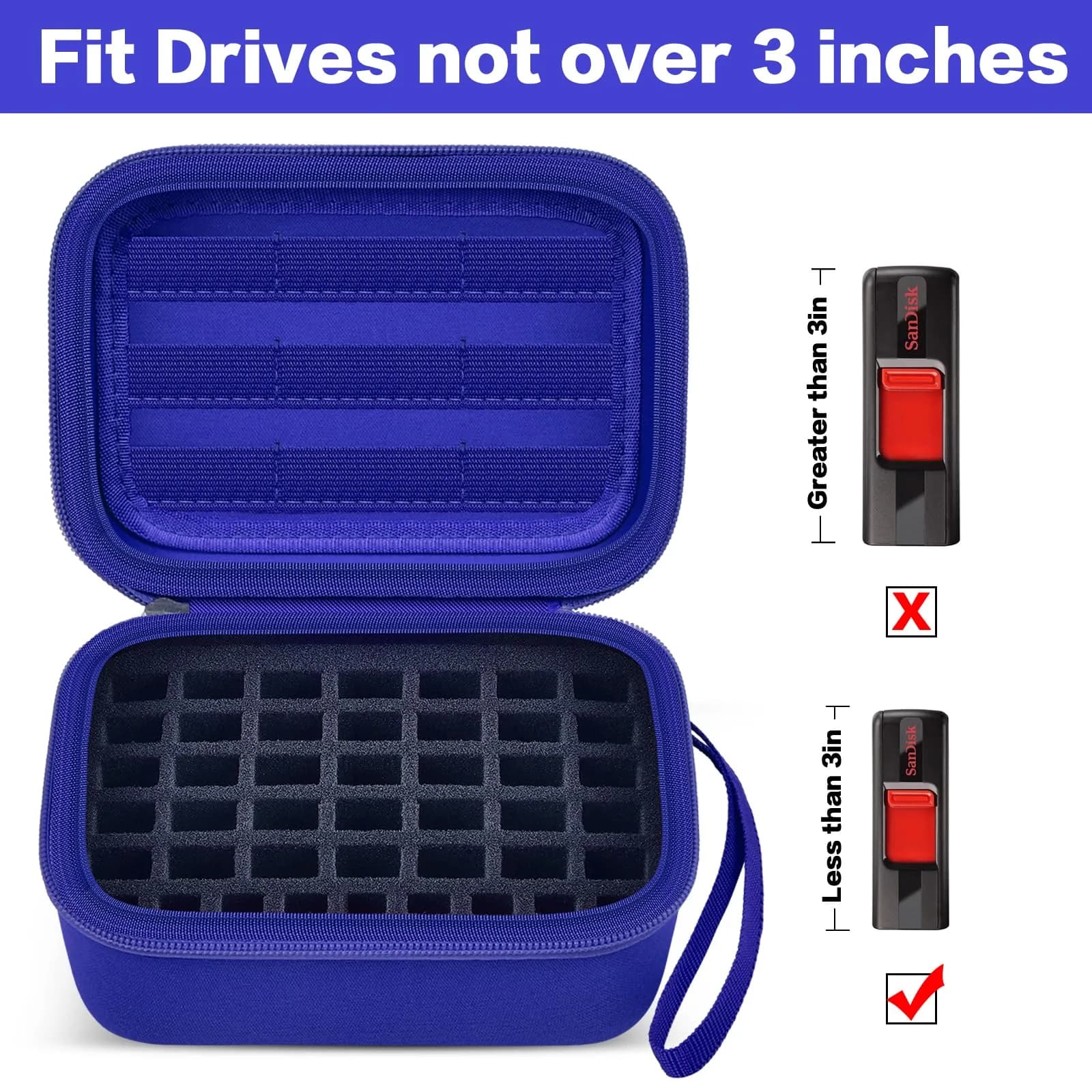 Comecase USB Flash Drive Case, Holds 44 USB Drives and 9 SD Cards | Organized Storage for Digital Devices - view 2