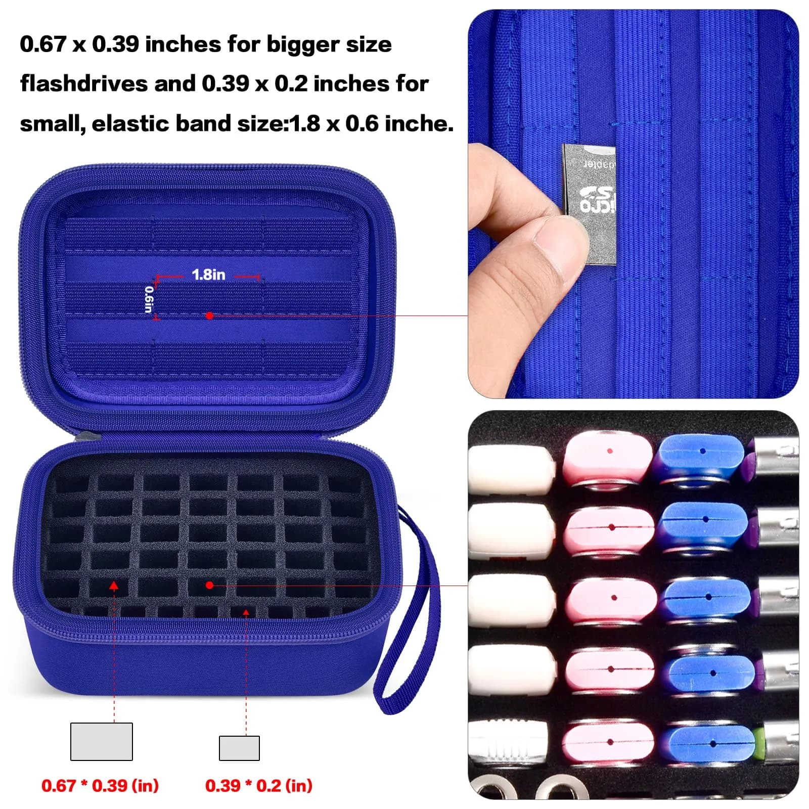 Comecase USB Flash Drive Case, Holds 44 USB Drives and 9 SD Cards | Organized Storage for Digital Devices - view 3