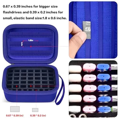 Comecase USB Flash Drive Case, Holds 44 USB Drives and 9 SD Cards | Organized Storage for Digital Devices thumbnail 3