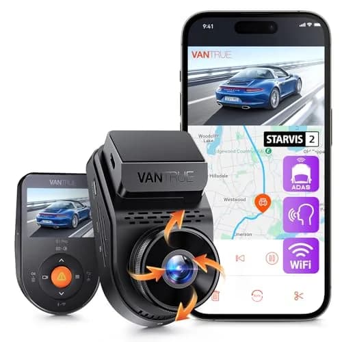VANTRUE S1 Pro 2.7K STARVIS 2 Mini Dash Cam Front, ADAS AI Car Camera | 158° Wide, Night Vision, GPS, Wi-Fi thumbnail 1