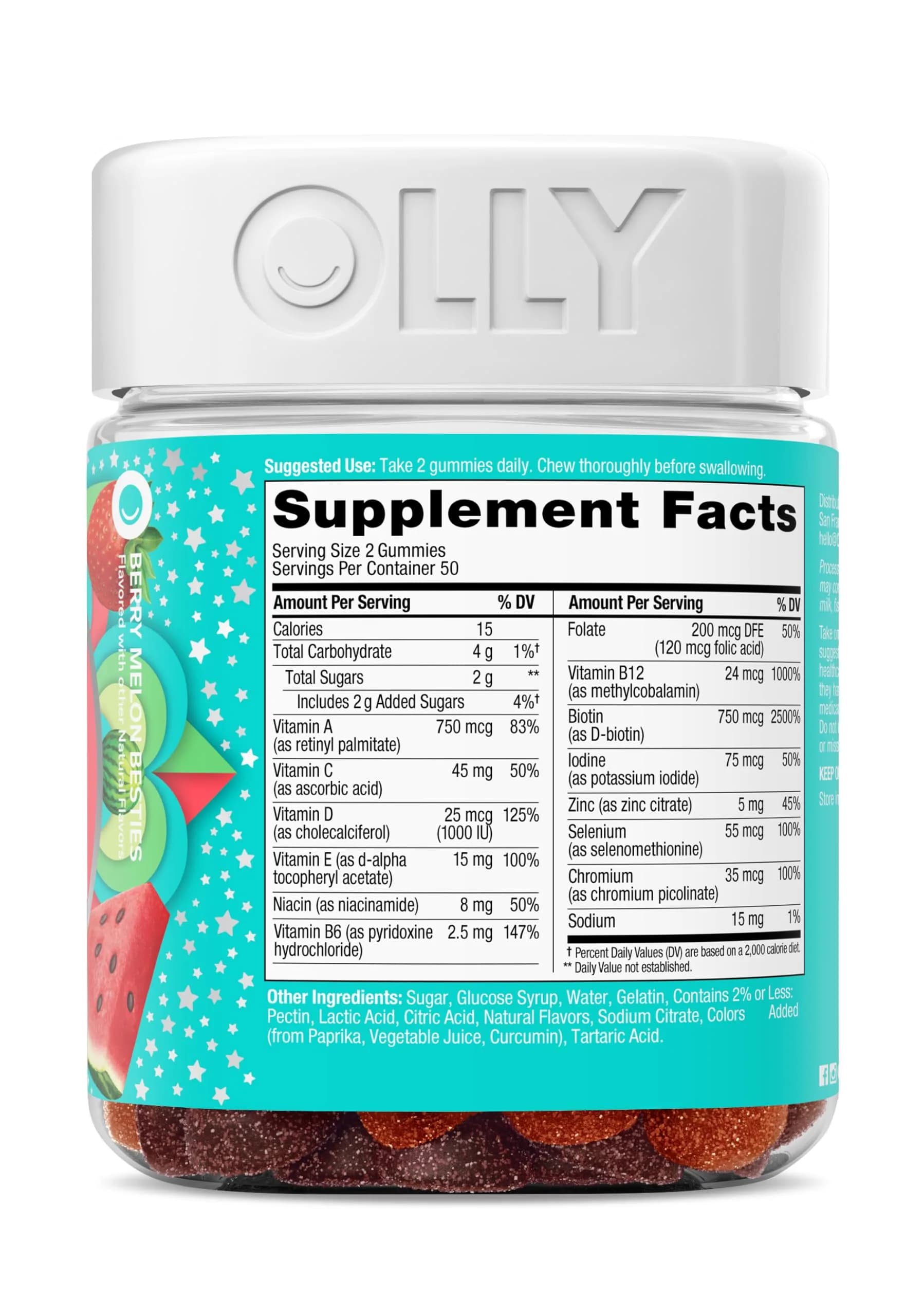 OLLY Teen Girl Multi Gummy Vitamins 100 Count | Supports Healthy Skin and Immune System - view 7