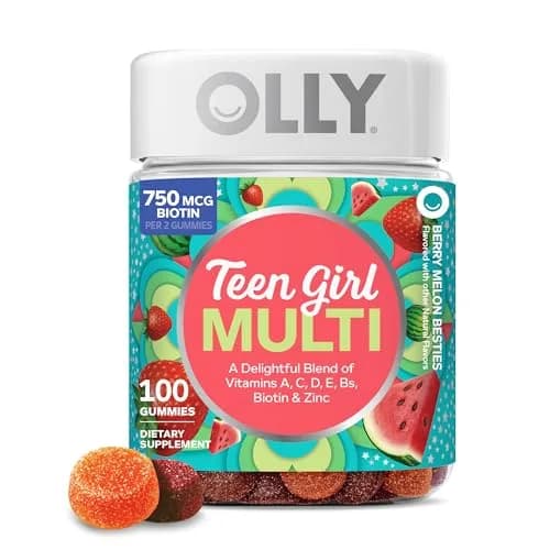OLLY Teen Girl Multi Gummy Vitamins 100 Count | Supports Healthy Skin and Immune System thumbnail 1