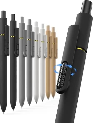 Hiacry Gel Pens, 0.7mm Fine Point, Black Ink, 8 Count | Smooth Writing & Quick-Dry for Office & School — Classic-0.7mm-Black Ink