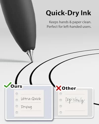 Hiacry 8 Pack Gel Pens | 0.7mm Fine Point Black Ink | Smooth Writing & Quick-Dry thumbnail 5
