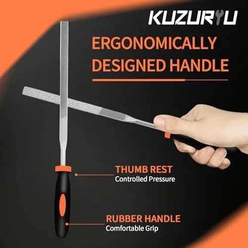 KUZURYU Needle File Set - 14PCS Small Diamond & Steel Files for Jewelry, Wood & Metal Crafting | Durable & Portable (150mm) thumbnail 6