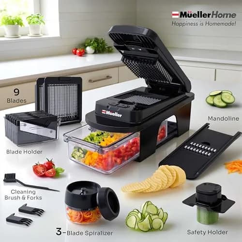 JANSKA Ultimate 12 Blade Vegetable Chopper & Mandoline Slicer 1.32 kg (2.9 lb) | Multi-Functional Kitchen Tool thumbnail 6