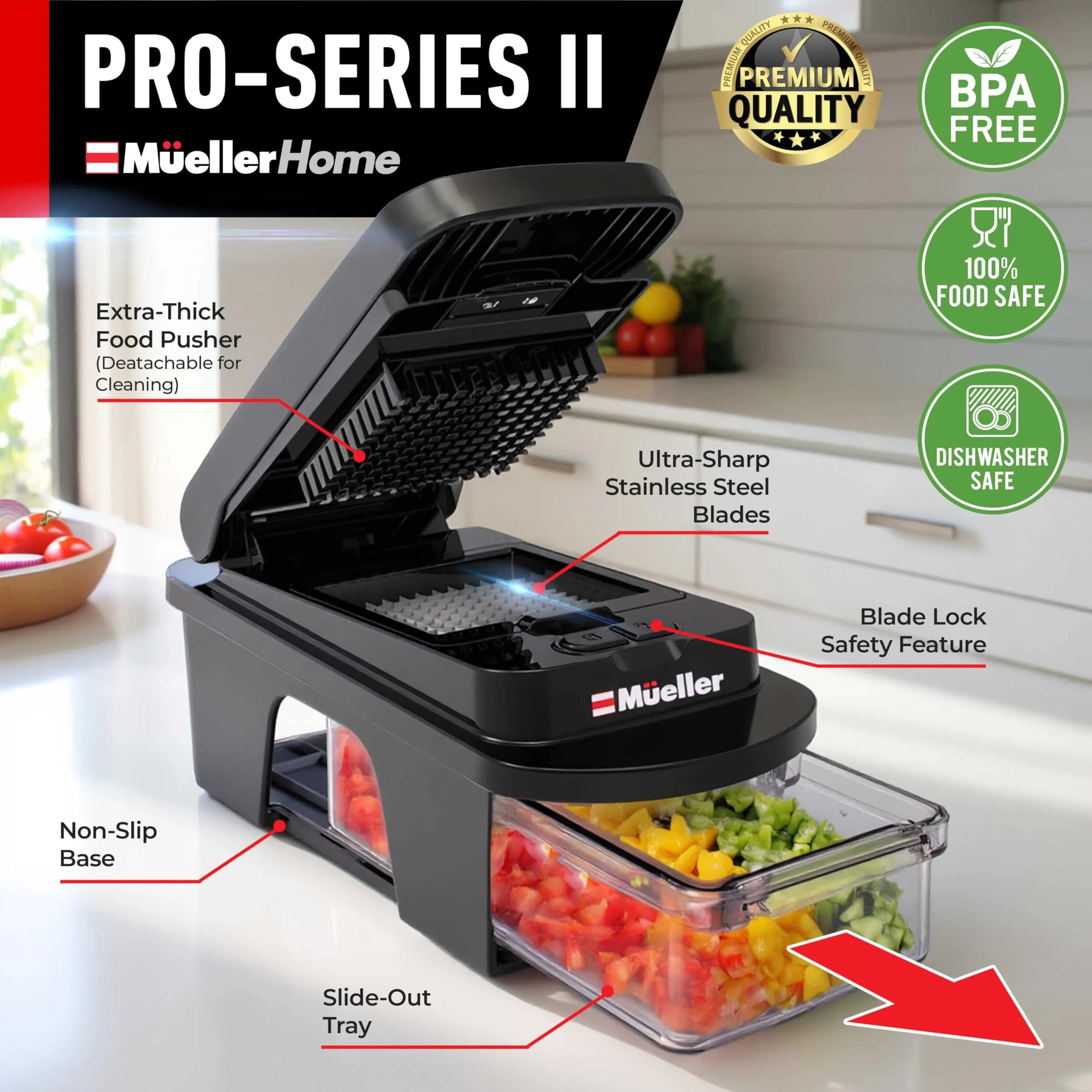 JANSKA Ultimate 12 Blade Vegetable Chopper & Mandoline Slicer 1.32 kg (2.9 lb) | Multi-Functional Kitchen Tool - view 2