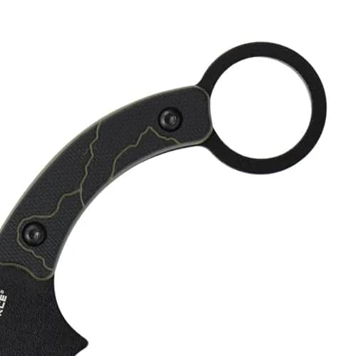 Tac-Force Fixed Blade Knife, 5.5 Inches Overall, G10 Handle with Finger Ring, Black Nylon Sheath for Hunting, Camping, Outdoor thumbnail 4